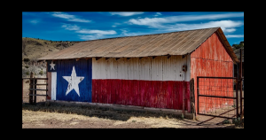Texas flag on barn | Fox Toyota of El Paso in El Paso, TX