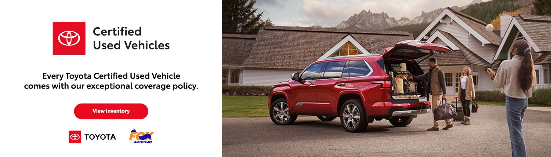 Family with Red Toyota SUV 